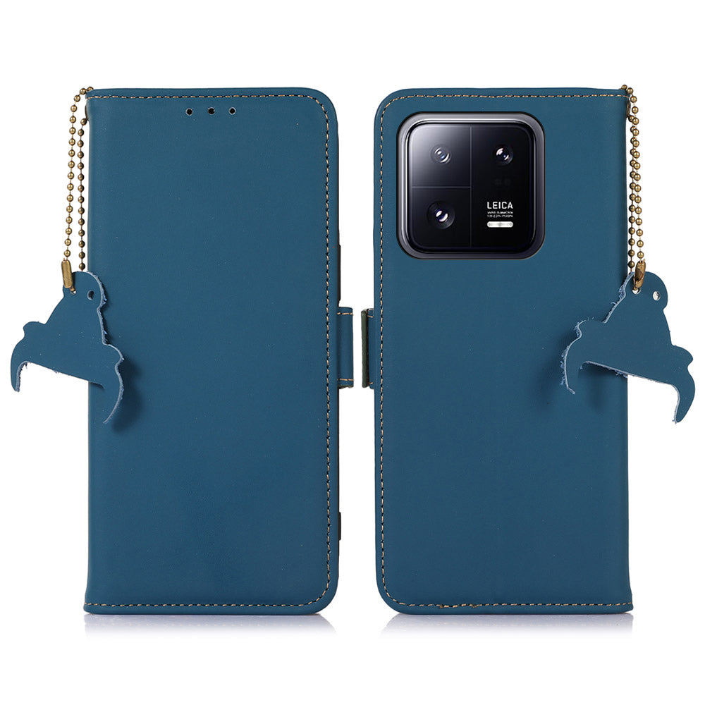 For Xiaomi 13 5G RFID Blocking Phone Case Genuine Leather Hands-free Stand Wallet Magnetic Flip Cover For Xiaomi 13 5G RFID Blocking Phone Case Genuine Leather Hands-free Stand Wallet Magnetic Flip Cover